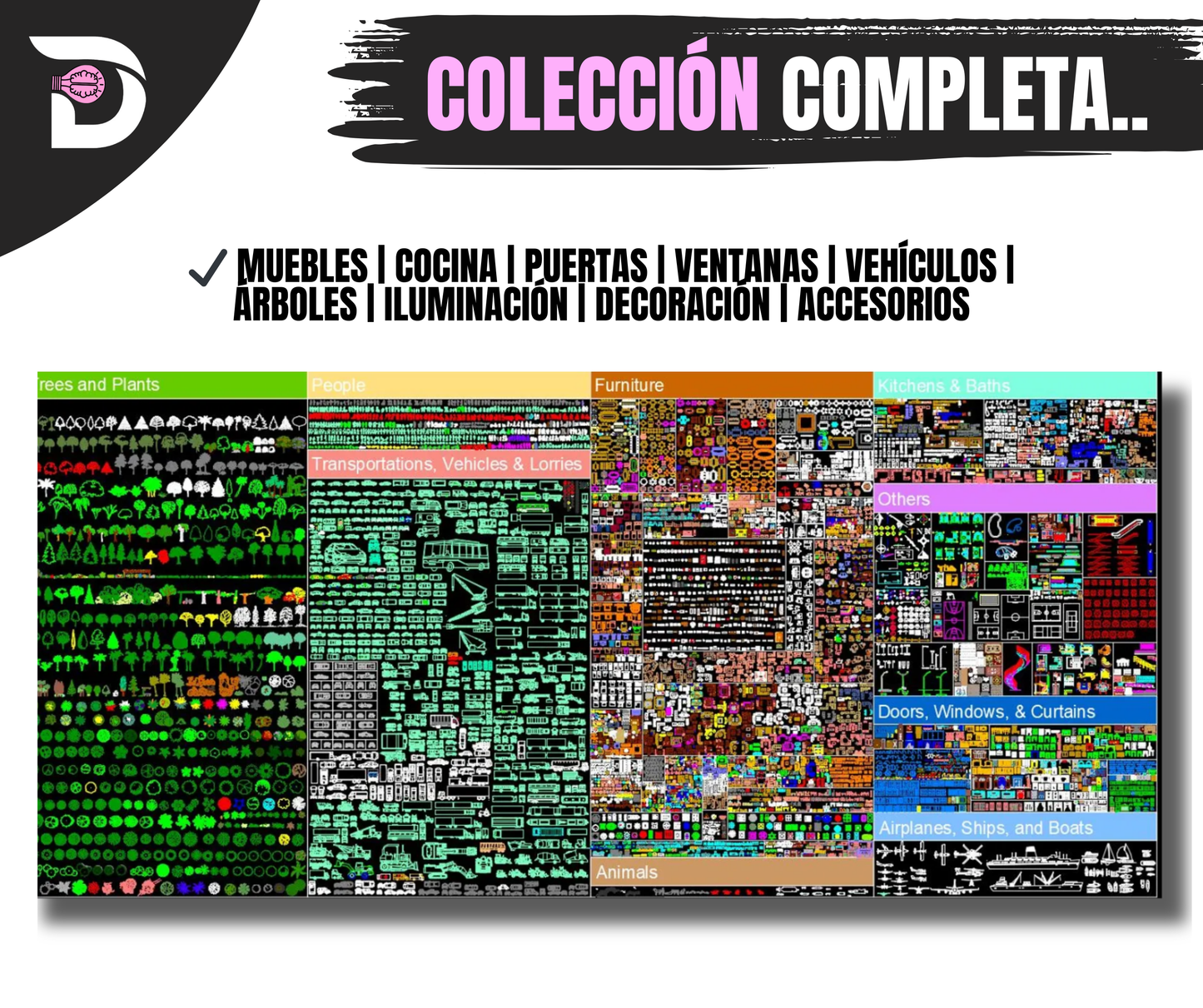Biblioteca Completa de Bloques AutoCAD DWG 2D