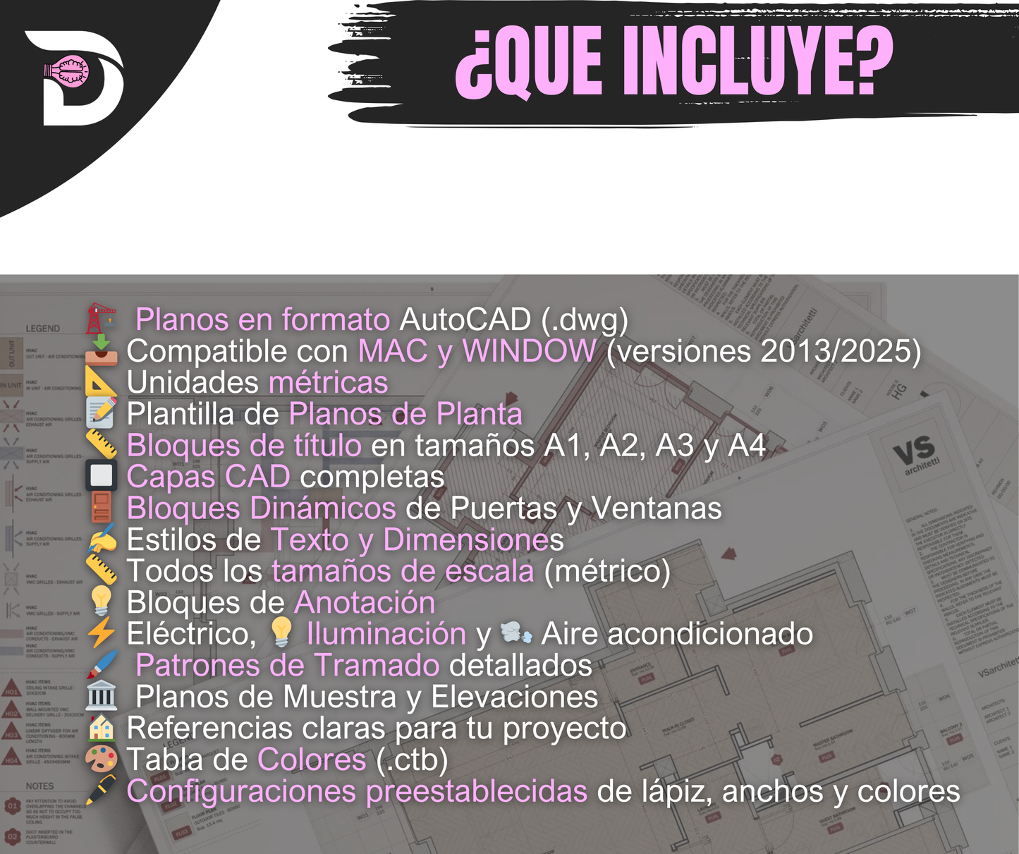 Plantilla AutoCAD Editable – Planos, Elevaciones y Bloques